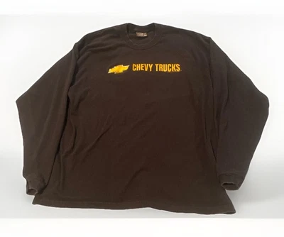 Винтажная футболка с длинным рукавом Y2K 90-е Steven & Barry's Chevy Truck размер 2XL черная - Изображение 1 из 4