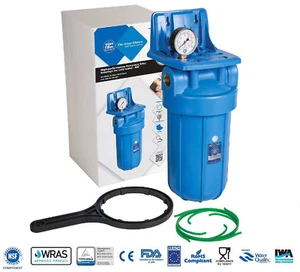 Aquafilter FH10B1-B-WB 10" BB BB10 Jumbo Big Blue Water Filter Housing 1" PRV - Picture 1 of 4