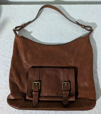 Bolso Cartera Fossil Cleo Cabernet Marrón Cuero Suave Bolso de Hombro  Foto 1 de 4