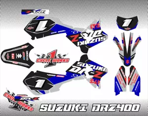 Suzuki DRZ400SM Drz400s drz400 Supermoto DRZ SEMI CUSTOM GRAPHICS KIT Trip - Picture 1 of 1