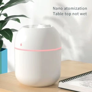 Portable Mini Humidifier 220ml Small Cool Mist USB Humidifier Night Light WHITE - Picture 1 of 7