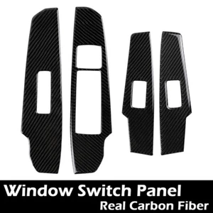Real Carbon Fiber Window Switch Button Panel Trim Fits 14-17 IS250 IS350 #B - Picture 1 of 3