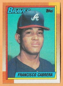 FRANCISCO CABRERA ATLANTA BRAVES #254 - TOPPS CASI NUEVO-COMO NUEVO 1990 - Imagen 1 de 2