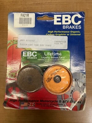 Pastillas de freno traseras EBC para Yamaha Tri-Moto YTM200/225 1984 parte # FA21R Foto 1 de 4