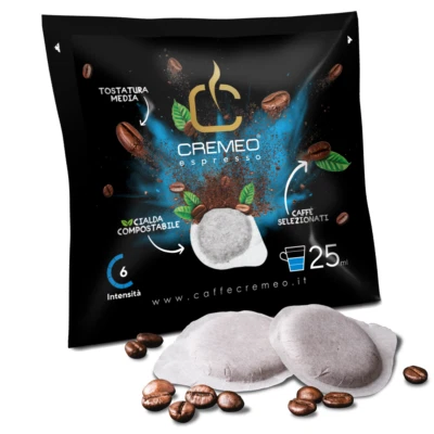 1 150 300 600 900 1200 Cialde Capsule ESE 44 mm Caffè Cremeo Miscela Incanto Blu