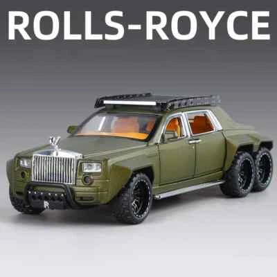 1:32 Rolls-Royce Phantom 6X6 Alloy Car Model Diecast Toy Vehicle Sound Light - Image 1 of 4