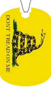 DONT TREAD ON ME flag Adult Dog Car Tag Chain Necklace Original Version  - Picture 1 of 1
