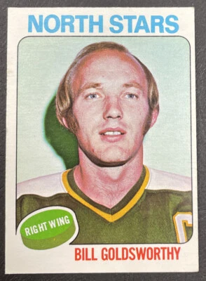 1975-76 O-Pee-Chee Hockey - #180 Bill Goldsworthy - Minnesota North Stars - Image 1 of 2