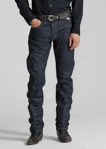 RRL Slim Flit Limited-Edition Rigid Raw Denim Jeans Made USA oz 29 W Wool Blend - Picture 1 of 3