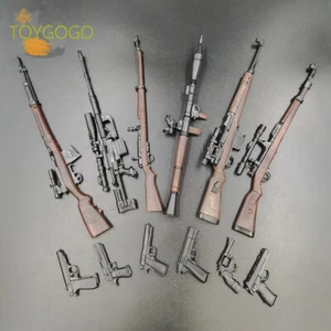 6pcs 1/6 4D 98K RPG SVT-40 M200 G43 Rifle Assembly Gun Model Toy Fit 12" Figure - Picture 1 of 9