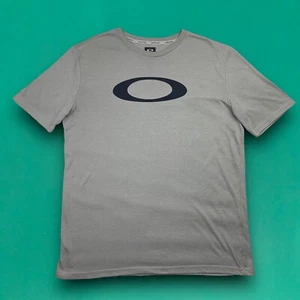 Oakley Hydrolix Performance Fit Technical Graphic Logo T-shirt Skater Tee Grey L - Picture 1 of 4