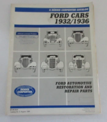 A Dennis Carpenter Catalog Ford Cars 1932/1936 August 1996 - Image 1 of 4