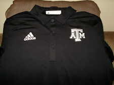 Texas A&M Aggies adidas GE1756 TECH Aeroready Black Polo Golf Shirt Men's XL