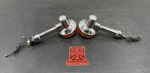 SUZUKI GN250 GS250 GS300 GS450 GS550 GS750 FRONT RIGHT LEFT TURN SIGNAL PAIR SET - Picture 1 of 6