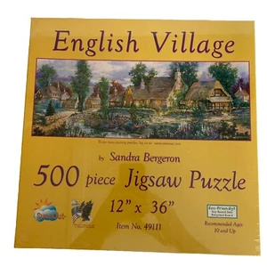 Sunsout 500 Piece Jigsaw Puzzle English Village by Sandra Bergeron 49111 NEW - Picture 1 of 4