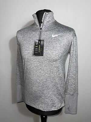 Nike Womens Drifit Element 2.0 Gunsmoke Grey Half Zip Top BNWT XS 1/2 3M • 66.07€
