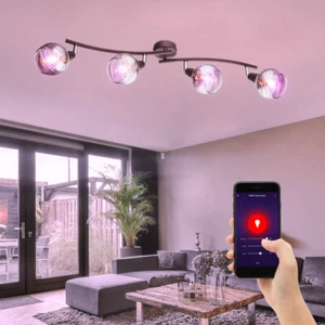 Smart RGB LED Decken Spot Leiste Lampe beweglich Google Alexa DIMMER Leuchte App - Bild 1 von 12