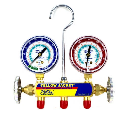 Colector de prueba/carga Yellow Jacket 41312 2 válvulas serie 41, medidores Foto 1 de 1