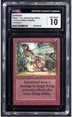 1993 Earthbind Magic: The Gathering Limited Edition (Alpha) Common CGC 10 - Image 1 of 2
