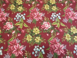 2 Yds Cotton Fabric Fall Harvest Time Allover Daisy Kindom Springs 44" Wide - Picture 1 of 5