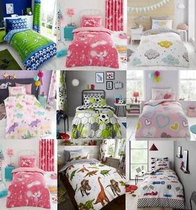 Kids Duvet Cover Set Reversible Quilt And Pillowcase Children Boys Girls Bedding - Picture 1 of 9