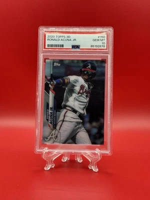 2020 Topps 3D Ronald Acuna Jr #150 PSA 10 Braves - Image 1 of 2