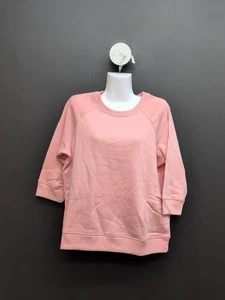 Blair French Terry Lightweight Crew Neck Womens Sweatshirt Size Small Light Pink - Picture 1 of 7