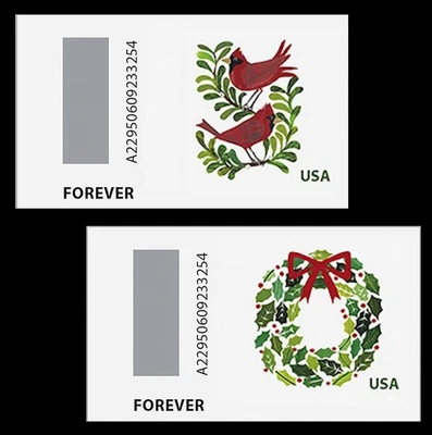 US CVP115 CVP116 Holiday Cheer ATM F single set 2 MNH 2025 after Nov 30 - Image 1 of 3