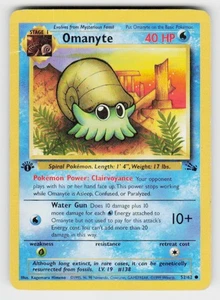 Fossil #52/62 Omanyte 1st Edition - Picture 1 of 2
