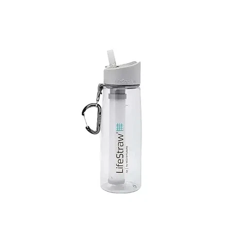 LifeStraw Go 22oz Clear Water Filter Bottle BPA Free Travel Hiking Purifier - Image 1 of 1