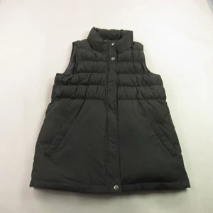 J Jill Vest Womens Small Sleeveless Full Zip Outdoors Lightweight Black Puffer - Picture 1 of 8