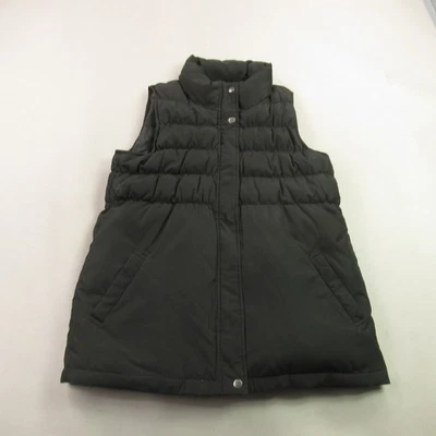 J Jill Vest Womens Small Sleeveless Full Zip Outdoors Lightweight Black Puffer - Image 1 of 4