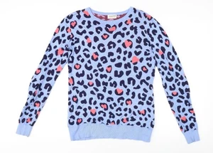 Sugarhill Women's Blue Animal Print Pullover Jumper Size 10 - Picture 1 of 12