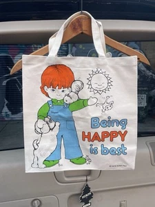 Susan Perl 1977 Deadstock Tote Hope & Happy From STERNS Department Store - Imagen 1 de 7