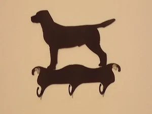 CLOSEOUT LABRADOR 3 HOOK LEASH or KEY HOLDER WROUGHT IRON LOOK - Imagen 1 de 1