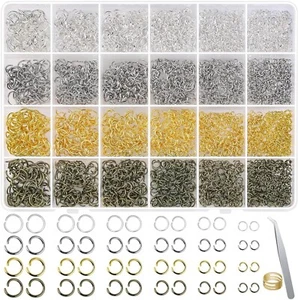 2840 Pieces Jump Rings for Jewelry Making, Open Jump Rings for Jewelry Making S - Picture 1 of 7