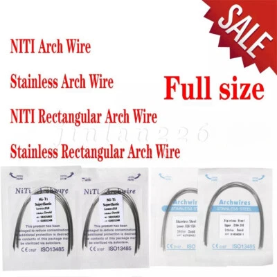  Alambre de arco rectangular Ortho NITI/ino inoxidable/NITI tamaños completos Foto 1 de 4