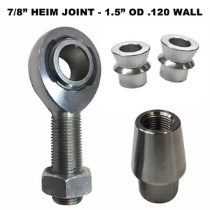 Single Joint Rod End 7/8" Chromoly Heim 1.5" OD Tubing .120 Left hand thread - Picture 1 of 7