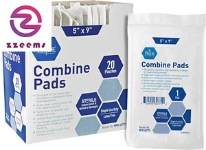 Medpride sterile Bauch-ABD Kombination Pads| 40er Pack, 5 x 9 Zoll| Extra Absorber - Bild 1 von 12