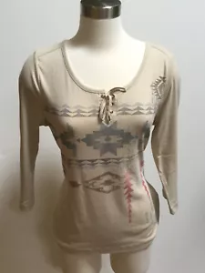 Ralph Lauren Damen 3/4 Ärmel Bluse Schnürer beige Gr. Large - Bild 1 von 6