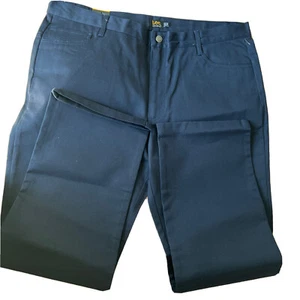 Pantalones universitarios Lee Uniforms azul marino 5 bolsillos talla 32x30 pierna recta nuevos con etiquetas ar99 - Imagen 1 de 6