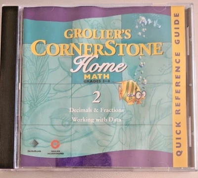 Grolier's Cornerstone Home Math Grades 3-4 Vol. 2 PC/Mac CD-Rom (1998, SkilsBank - Image 1 of 4