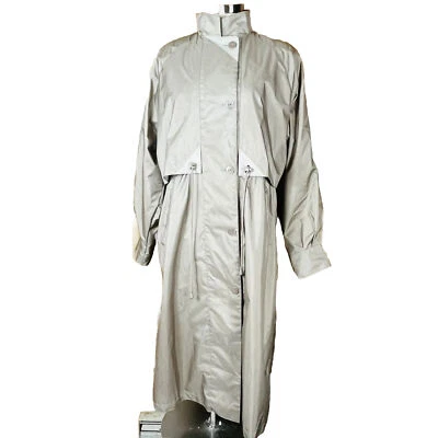 Gabardina para mujer Cambridge (talla 12) tostada metálica lluvia cintura ceñida capa top Foto 1 de 4