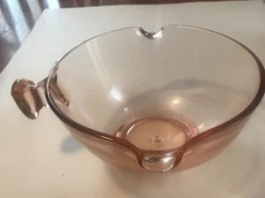 D&B COMPANY Pink Depression Glass Batter Bowl Double Spout 9” Vintage 1930’s - Picture 1 of 4