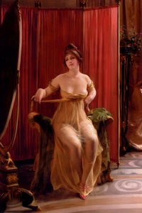 En el vestidor Frederic Soulacroix mujer espejo pintura póster impresión artística - Imagen 1 de 1