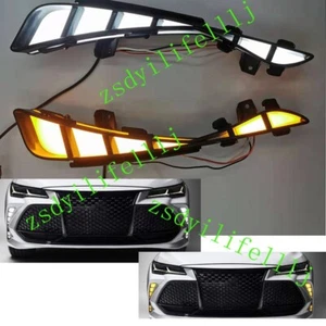 2x Luz de circulación diurna delantera derecha derecha para Toyota Avalon 2018-22 lámpara blanca amarilla - Imagen 1 de 2