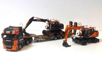 WSI models, DAF XF 105 SSC 6X2 Lowloader +DX140w+DX160w BL.ED. Excavator, DOOSAN - Image 1 of 4
