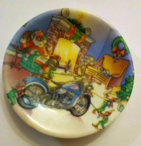 Harley Davidson Mini Xmas Plate Year "1993" - Picture 1 of 5