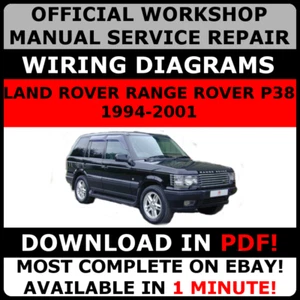 OFFICIAL WORKSHOP Service Repair MANUAL 1994-2001 LAND ROVER P38 RANGE ROVER - Picture 1 of 6