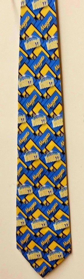 Corbata del equipo NBA Denver Nuggets, nueva (patrón de bloque) Foto 1 de 1